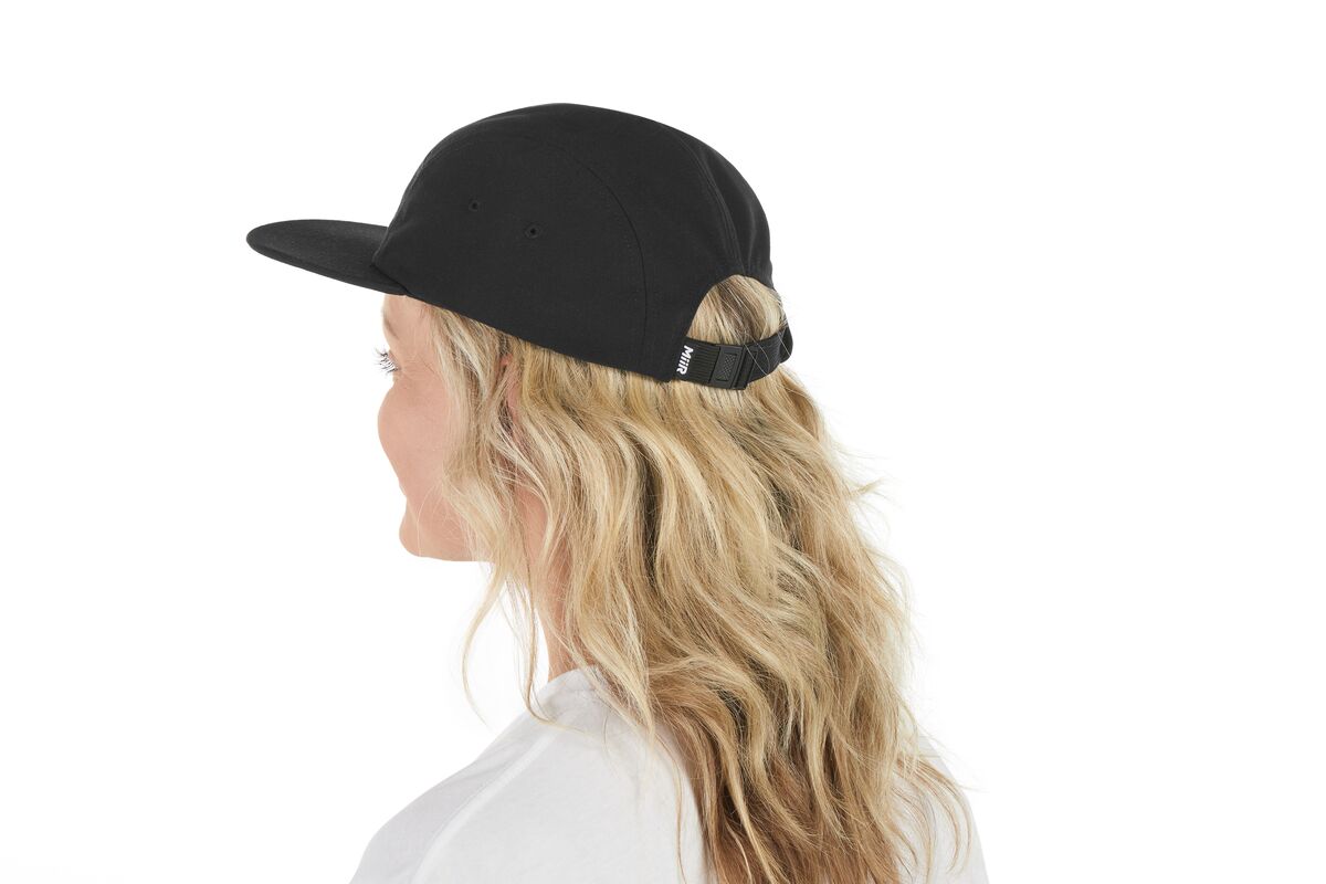 recycled-poly-flat-brim-5-panel-hat-i2 WebPDP-HAT003002_Recycled_Poly_Flat_Brim_5Panel_Hat_Black_Studio_Harper_Studios_0723_Side_2__HAT003002OS.jpg